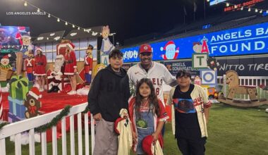 Los Angeles Angels foundation hosts kids holiday party
