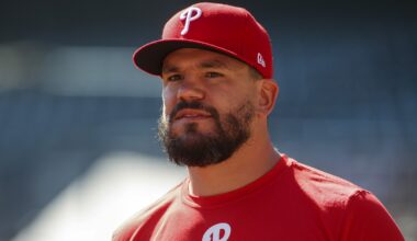 Kyle Schwarber in Phillies gear