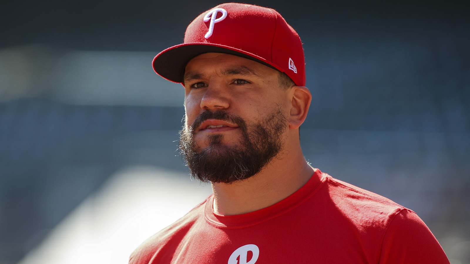 Kyle Schwarber in Phillies gear