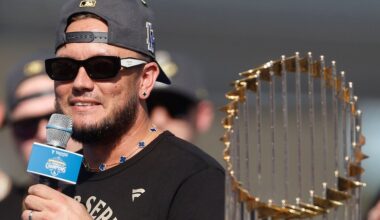 Miguel Rojas, 2025 Dodgers World Series celebration