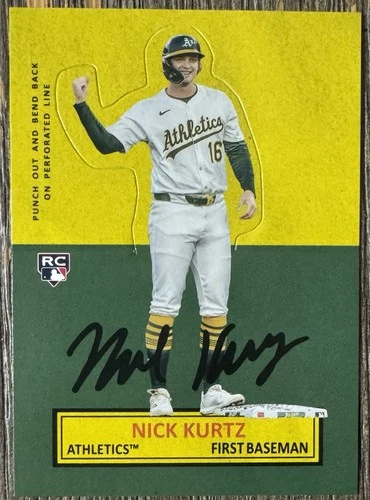 2025 Topps Archives Nick Kurtz Stand Up Card RC - Athletics - Picture 1 of 2