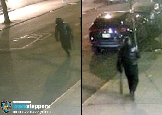 The victim was walking his dog near West End Ave. and W. 107th St. in the Upper West Side around 10:30 p.m. on Sunday when the stranger ambushed him, whacking him in the face with a baseball bat several times, police said. (NYPD)