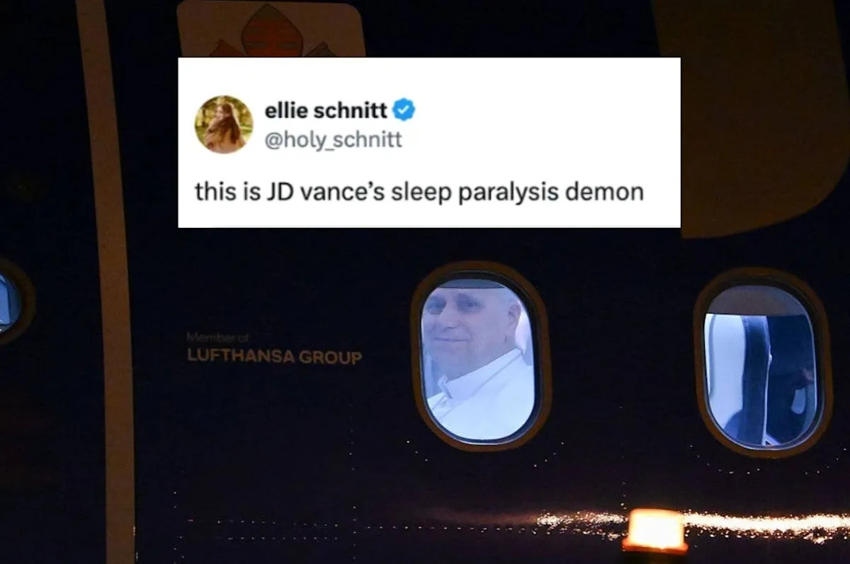 A Picture Of The Pope On A Plane With A Baseball Bat Is Going Super Viral And Is Now (Obviously) A Meme