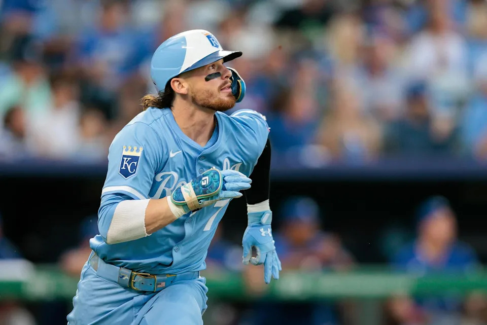 Kansas City Royals shortstop Bobby Witt Jr. (7).&nbsp;© William Purnell-Imagn Images