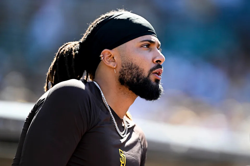 San Diego Padres right fielder Fernando Tatis Jr. (23) © Denis Poroy-Imagn Images