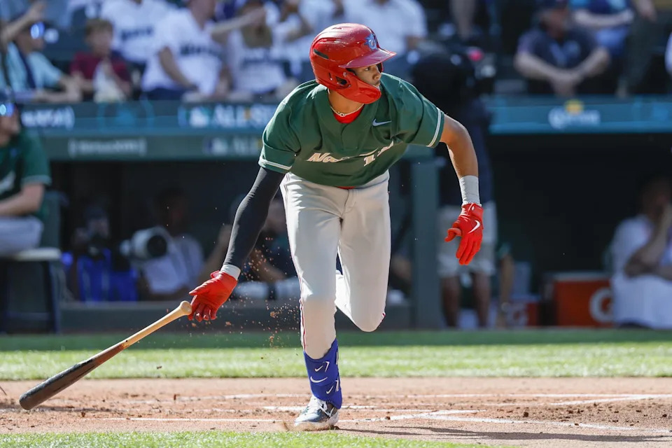 Justin Crawford. Credit:&nbsp;Joe Nicholson-Imagn Images.