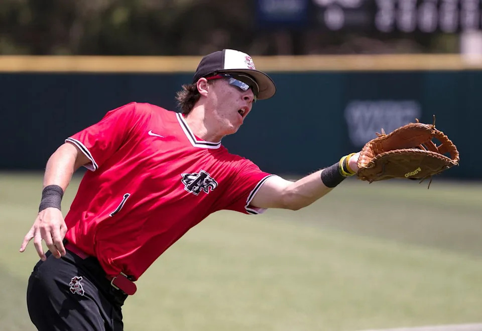 Former Argyle High School (Texas) shortstop Grady Emerson. © Annie Rice/Avalanche-Journal / USA TODAY NETWORK