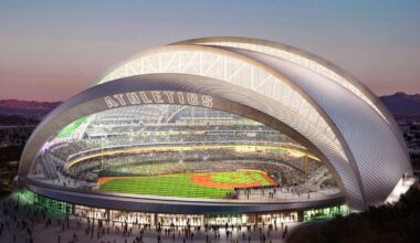 Athletics' $2 billion Las Vegas stadium on track for 2028 opening, officials say | MLB