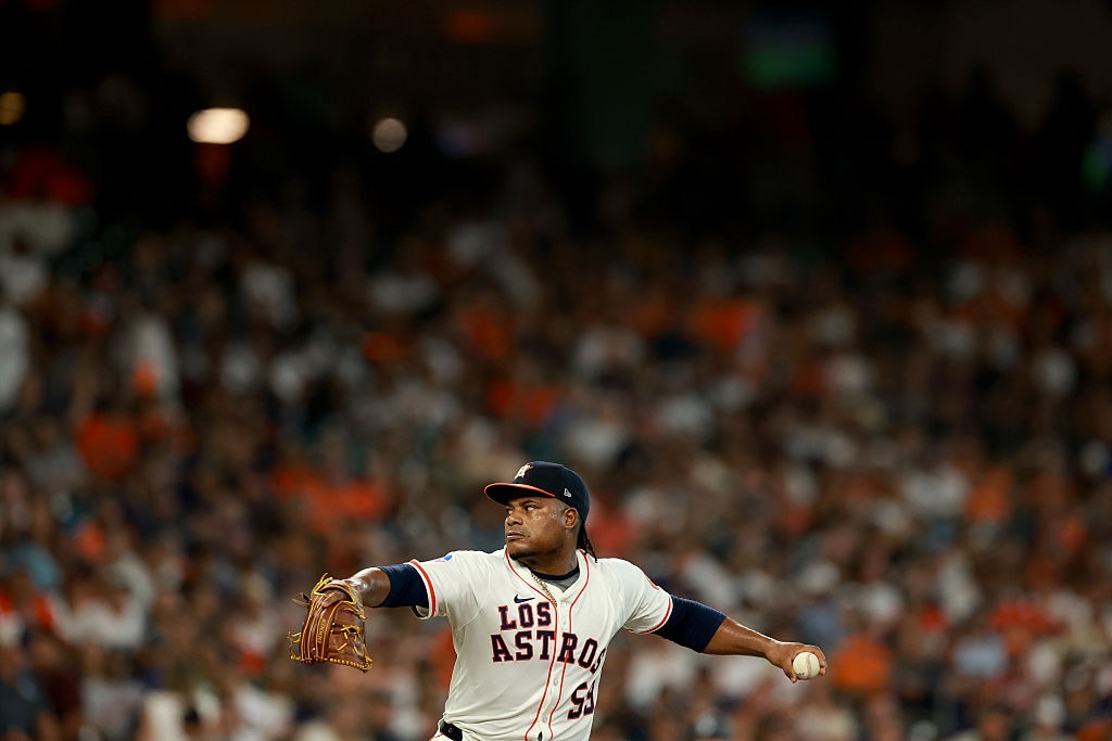 Framber Valdez pitches in the second inning against the Seattle Mariners on Sept. 20.