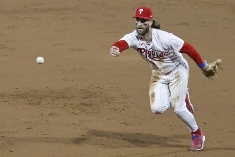 Philadelphia Phillies first baseman Bryce Harper committed to play in the 2023 World Baseball Classic, but was unable to play due to injury. File Photo by Laurence Kesterson/UPI