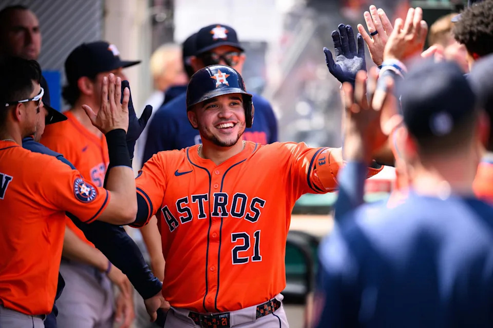 Houston Astros catcher Yainer Diaz. Credit:&nbsp;William Liang-Imagn Images.