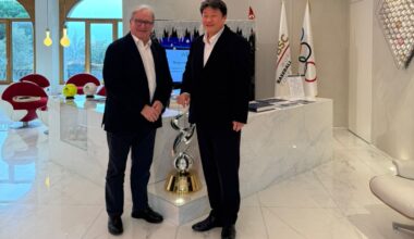 NPB Secretary General Katsuhiko Nakamura visits WBSC Headquarters to discuss global growth of Baseball