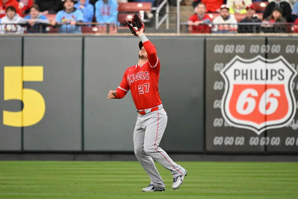 Los Angeles Angels veteran Mike Trout played right field to begin the 2025 seasonJoe Puetz-Imagn Images