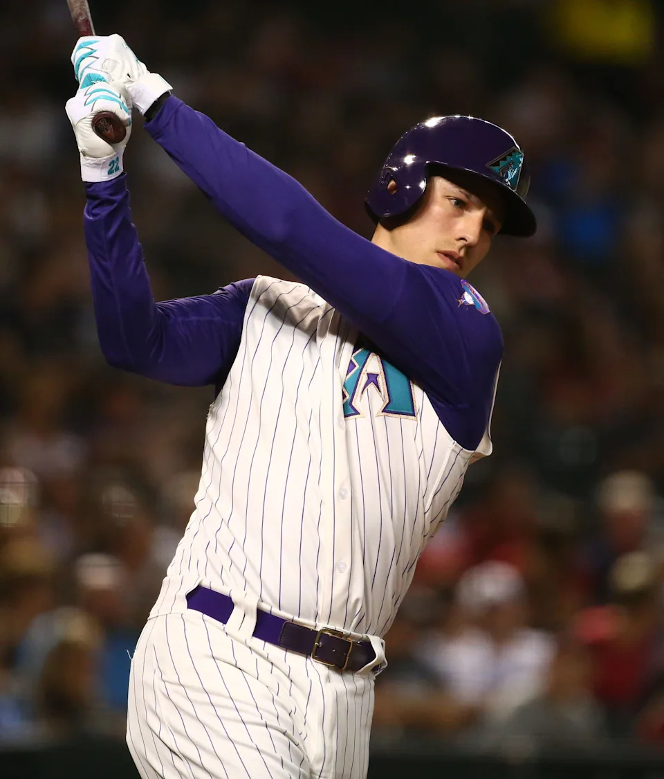 Arizona Diamondbacks Jake Lamb prepares to bat against the Milwaukee Brewers in the second inning at Chase Field on July 18, 2019 in Phoenix, Ariz.