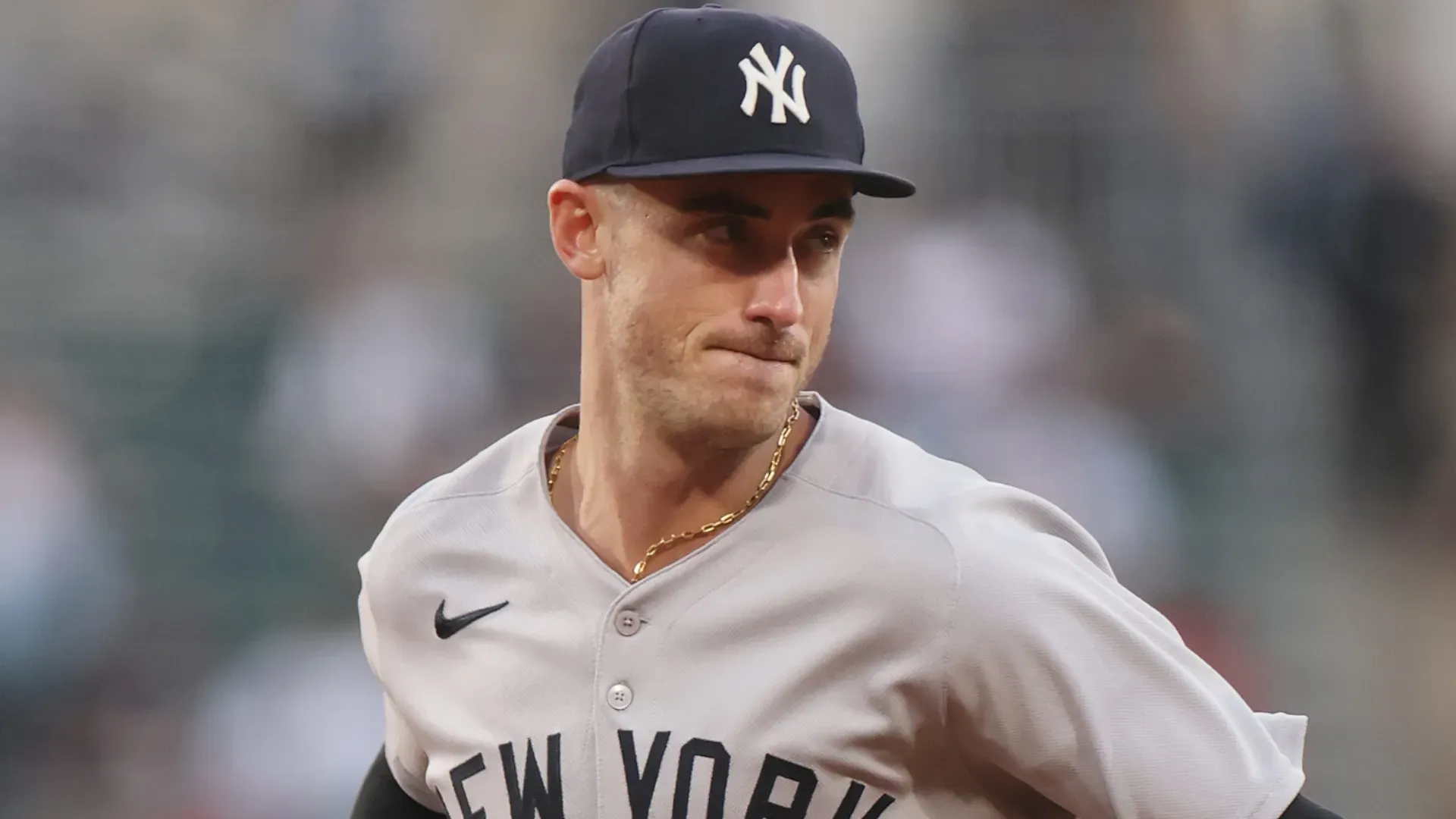 Cody Bellinger #35 of the Yankees looks on against the White Sox. Michael Reaves/Getty Images