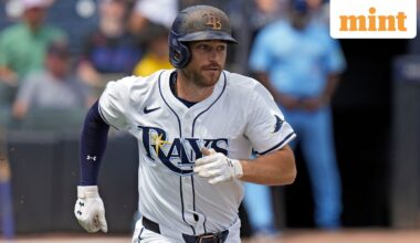 Tampa Bay Rays' Brandon Lowe watches his RBI single off Toronto Blue Jays pitcher Chris Bassitt during the second inning of a baseball game. (file photo)