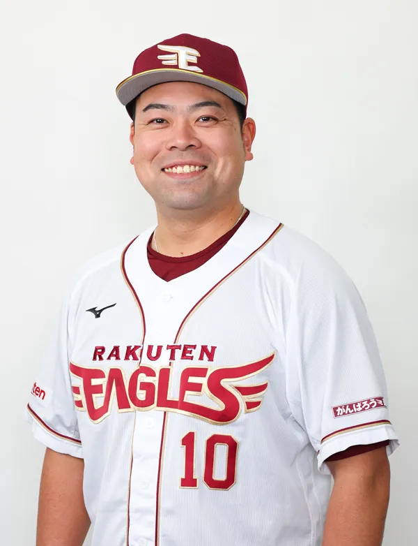 Rakuten Eagles Junior 2025 Manager Kanji Teraoka / Tokai University Fukuoka High School ~ Kyushu Kyoritsu University ~ Kyushu Mitsubishi Motors ~ 2017 Ishikawa Million Stars ~ 2018 Rakuten Eagles (until 2022) ⓒRakuten Eagles