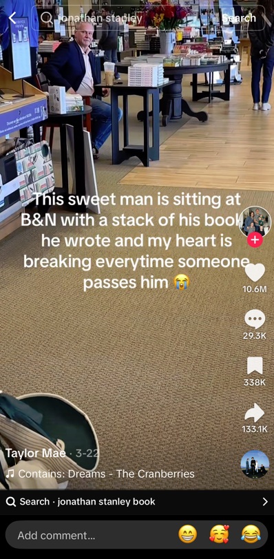 Taylor Dinelli's 10-second video from a recent visit to the Wilkes-Barre Twp. Barnes and Noble store has amassed more than 77 million views on the social media platform Tik Tok.