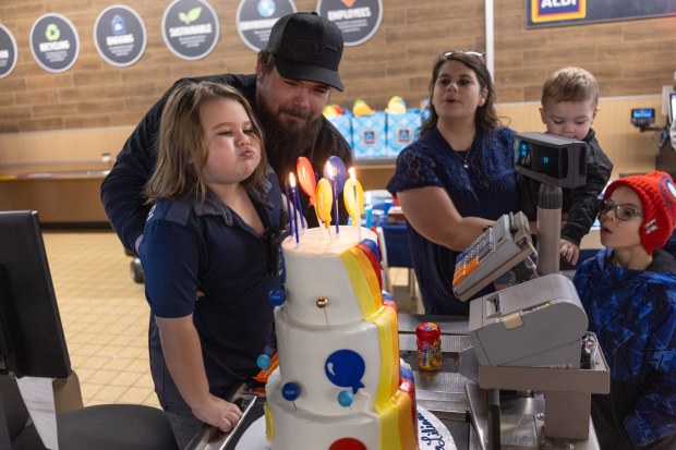 The Aldi store in Pittston Twp. recently played host to the 7th birthday party for Liliana Orth of Pittston.