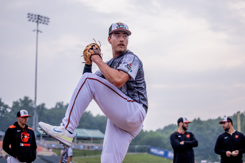 Since the start of 2024, Trey Gibson leads all Orioles pitching prospects with at least 100 innings with 12.49 strikeouts per nine innings.