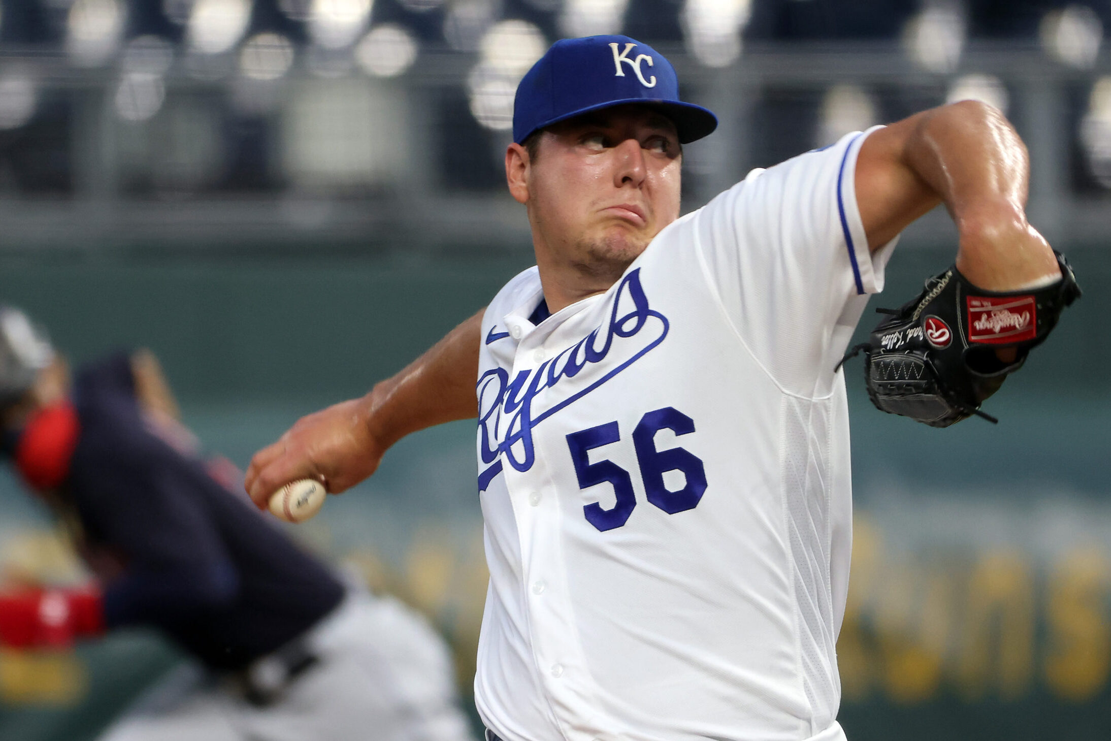 Brad Keller throws a pitch for the Kansas City Royals. 