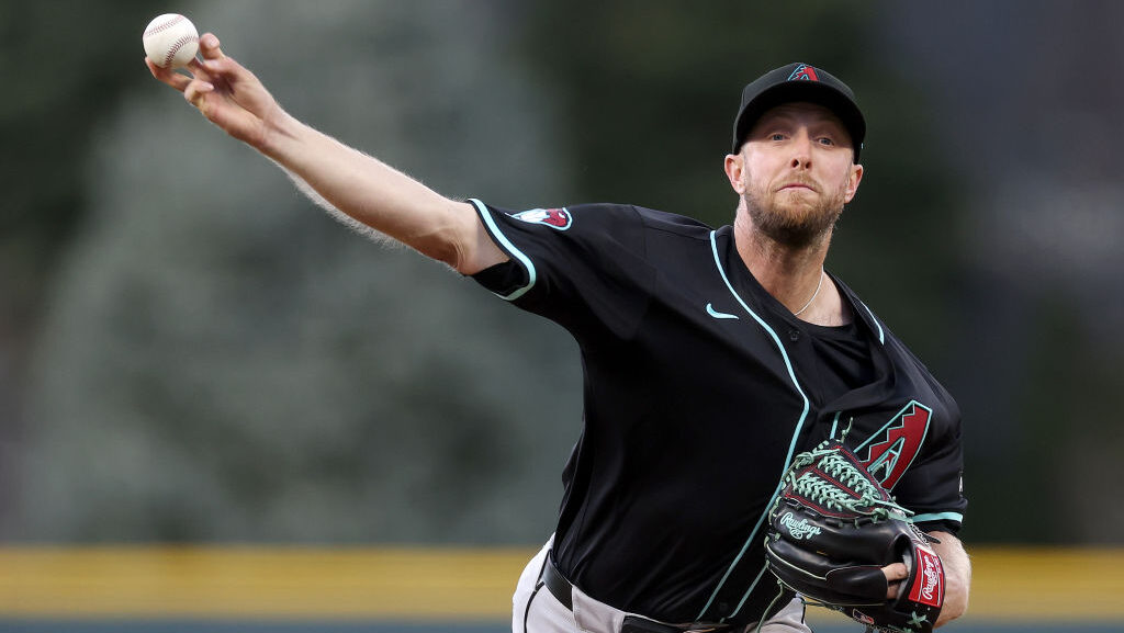 Starting pitcher Merrill Kelly #29 of the Arizona Diamondbacks...