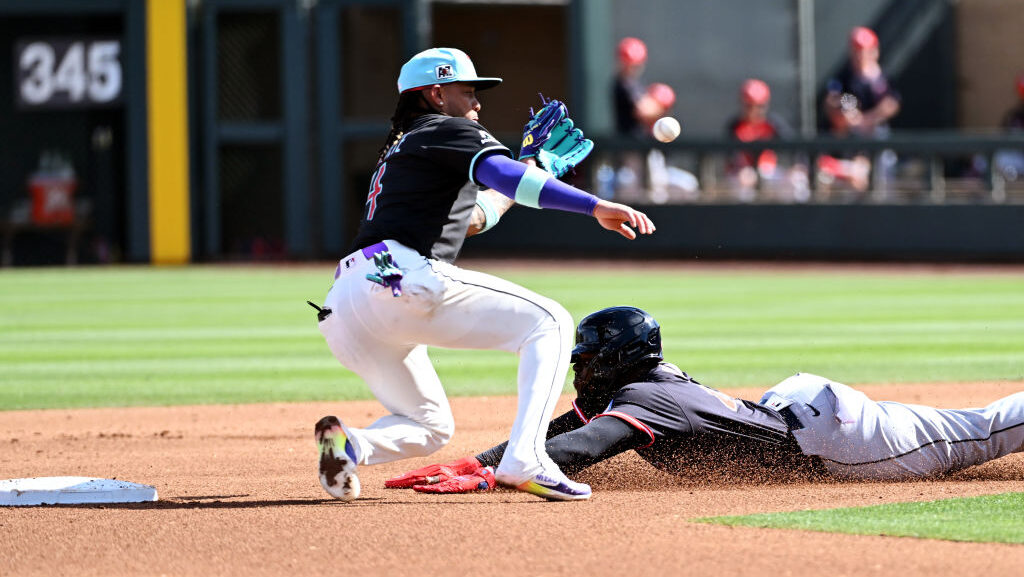 Ketel Marte #4 of the Arizona Diamondbacks...