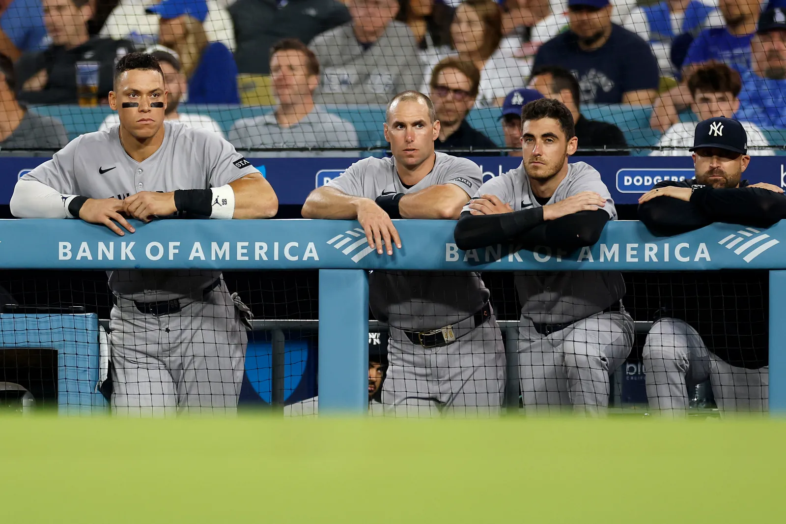 Yankees Paul Goldschmidt with Cody Bellinger and Aaron Judge