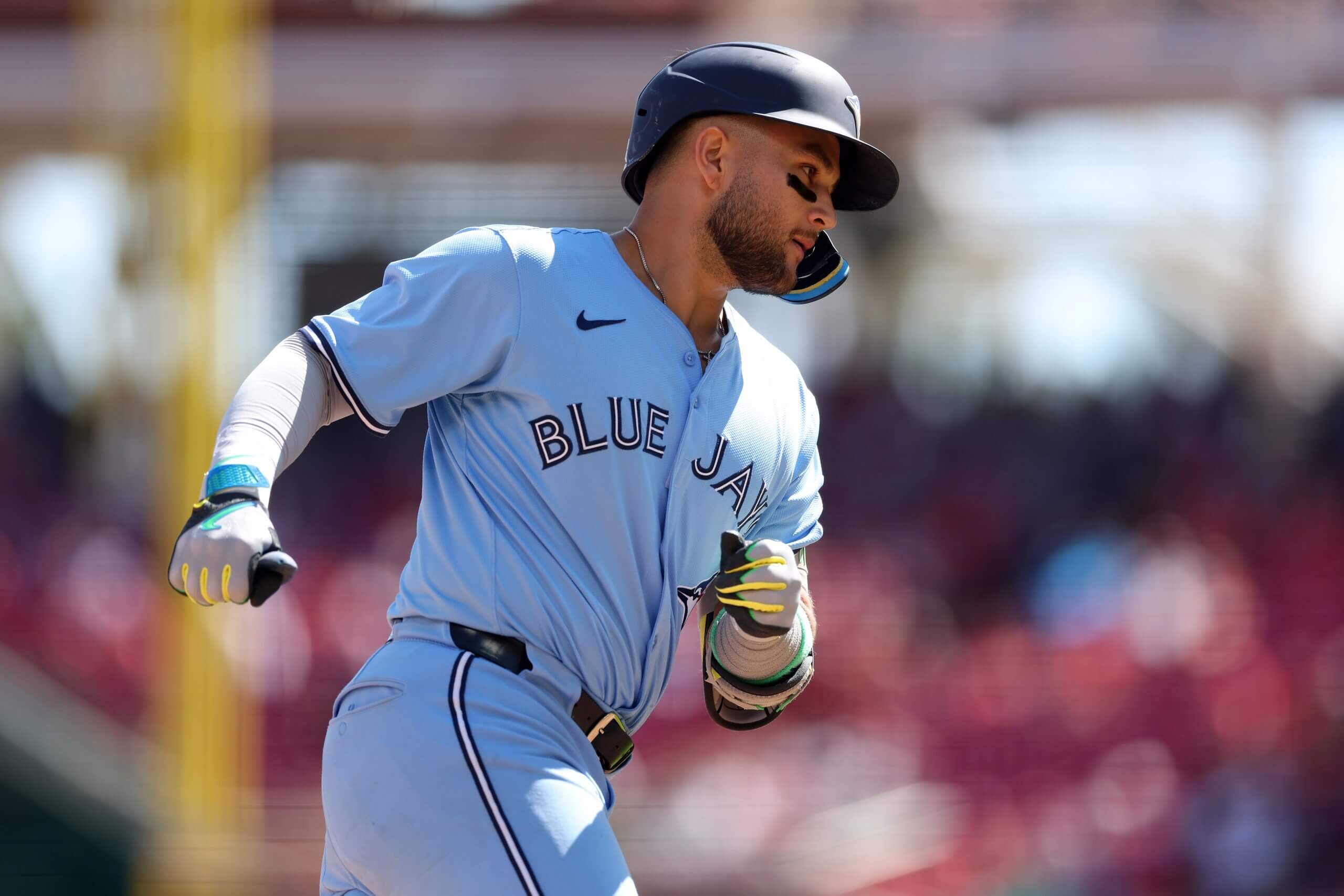 Bo Bichette runs the bases.