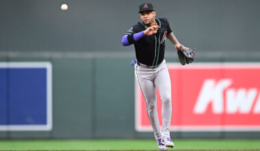 Ketel Marte #4 of the Arizona Diamondbacks...