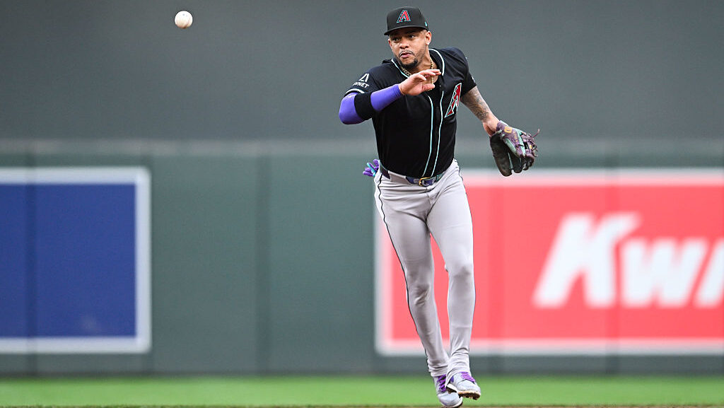 Ketel Marte #4 of the Arizona Diamondbacks...