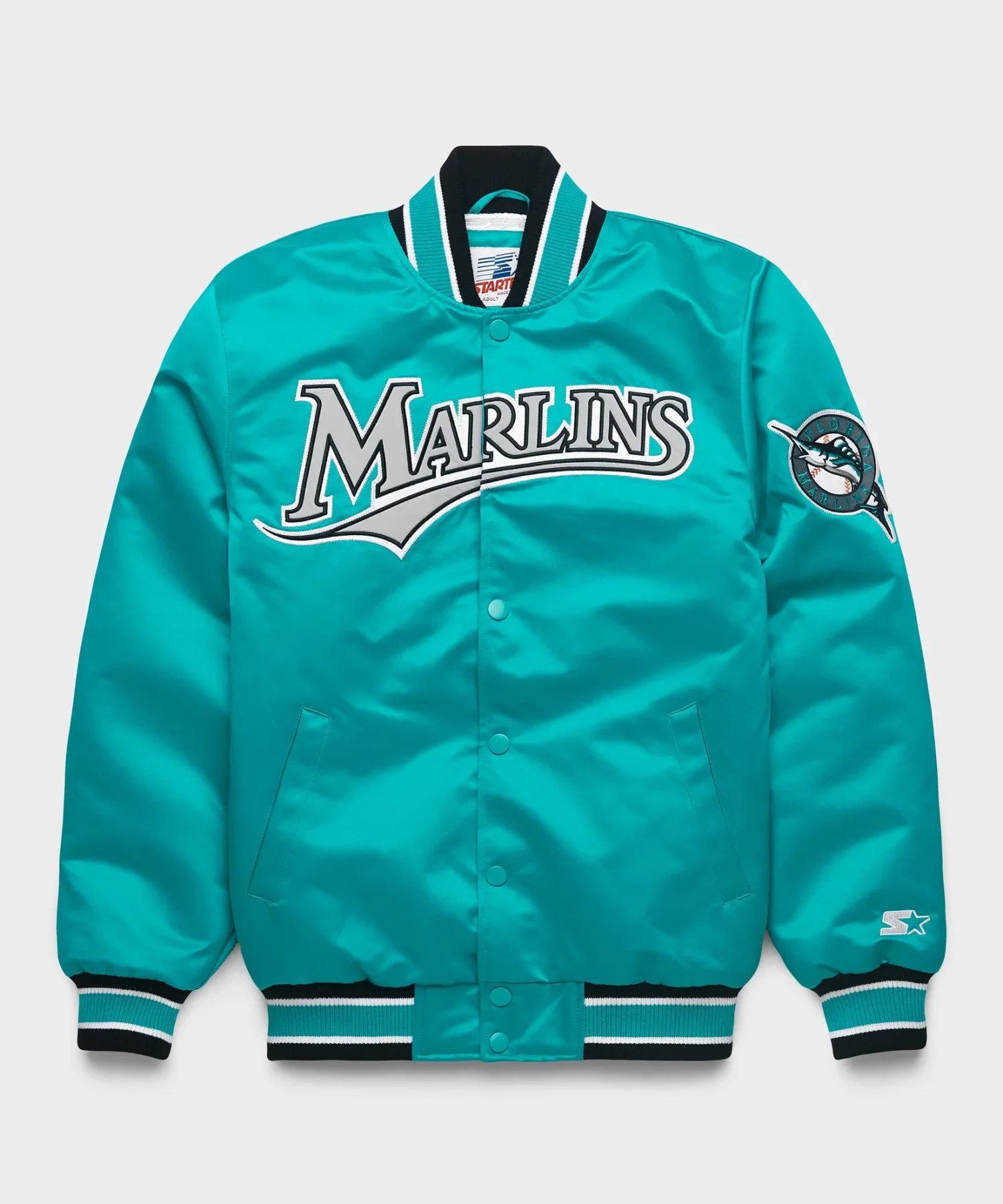 HOMAGE-X-Starter-Marlins-Heavyweight-Satin-Jacket-01212105726-teal-flat_1c4c7380-39d6-4d73-af3e-74d50c4448fd.webp
