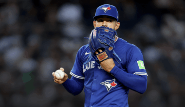 José Berríos leaves the mound at Rogers Centre as the Blue Jays weigh trading him despite his low market value and importance to their rotation.