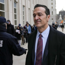 Former 21st Century Fox executive Hernan Lopez arrives at federal court in Brooklyn, Jan. 17, 2023, in New York. Photo: John Minchillo/AP