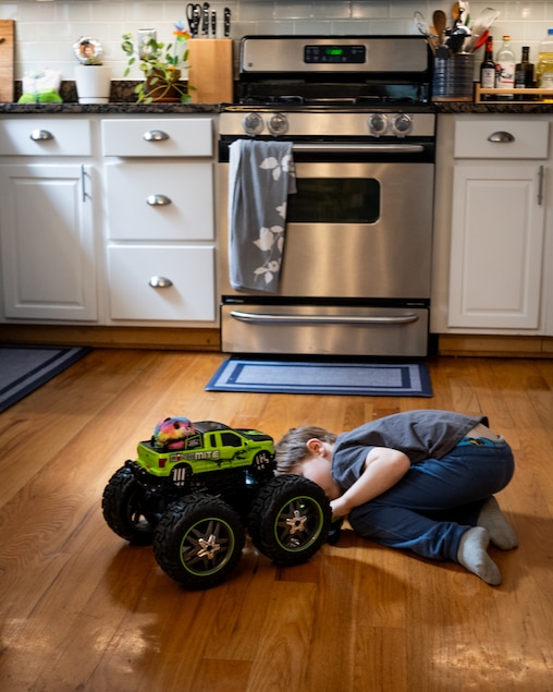 Molly Goodfellow and her son, Henry, at their home in Ridgely’s Delight, on Tuesday, June 3, 2025.