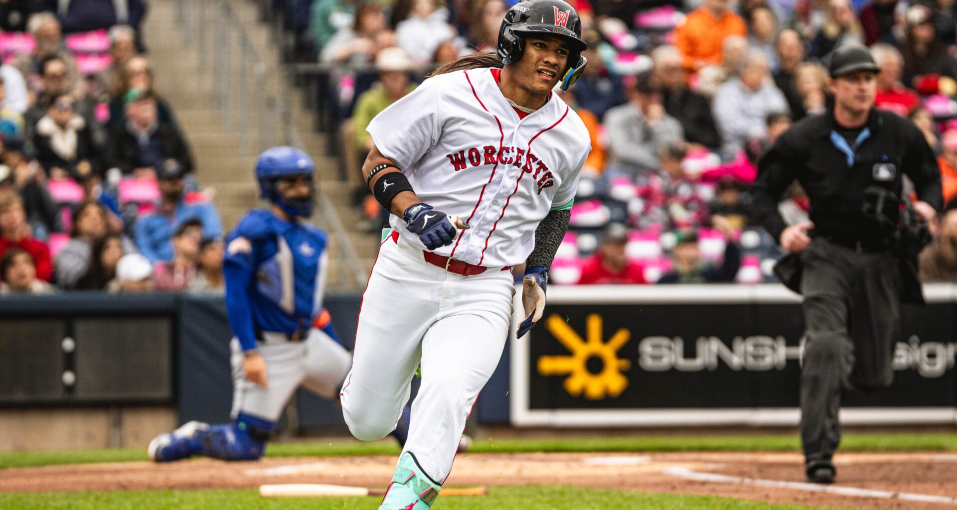 Jhostynxon Garcia (Photo courtesy of Ashley Green/Worcester Red Sox)