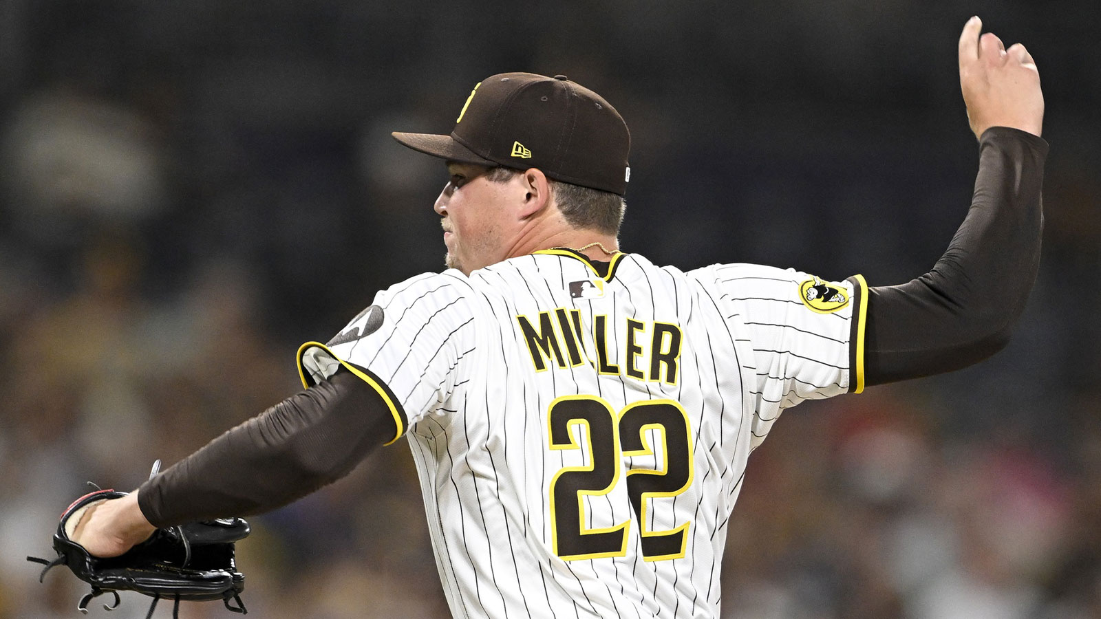 San Diego Padres relief pitcher Mason Miller (22) delivers during the eighth inning against the Cincinnati Reds at Petco Park.