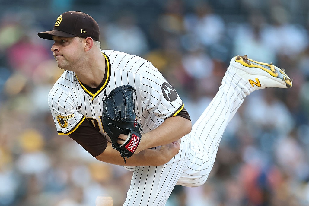 Michael King pitches during the first inning of a game against the Arizona Diamondbacks on Sept. 27.