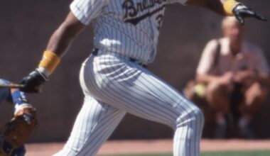 Dave Parker bats for Brewers