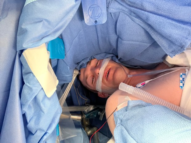 Rockies prospect Braylen Wimmer undergoes an awake craniotomy at the OU Health University of Oklahoma Medical Center in Oklahoma City, Oklahoma, to remove a tumor on Nov. 19, 2025. (Courtesy of Braylen Wimmer)