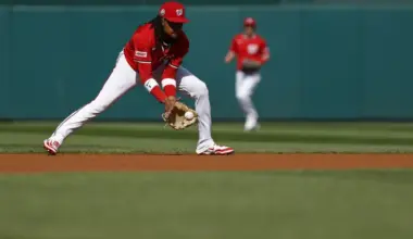 Position change suggested for Nationals' CJ Abrams that could be tied to a trade image