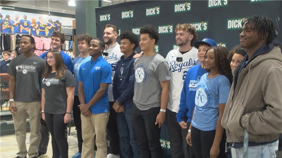 Homegrown Kansas City Royals stars Carter Jensen and Noah Cameron put on their Santa hats...