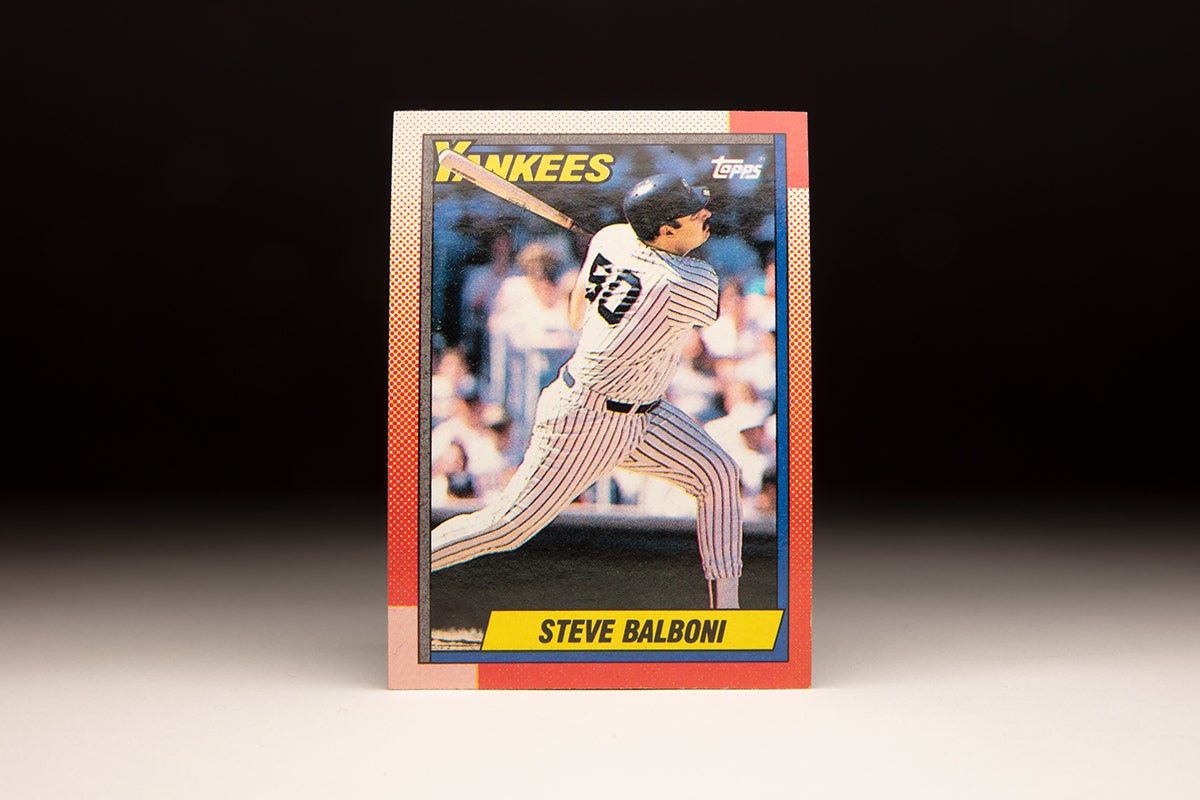 Front of 1990 Topps Steve Balboni card