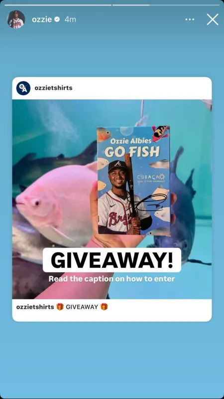 @ozzie Instagram Story on Dec. 5, 2025