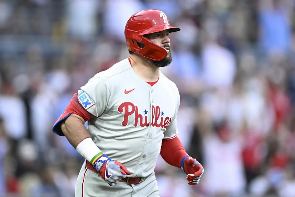 Kyle Schwarber. Credit: Denis Poroy-Imagn Images.