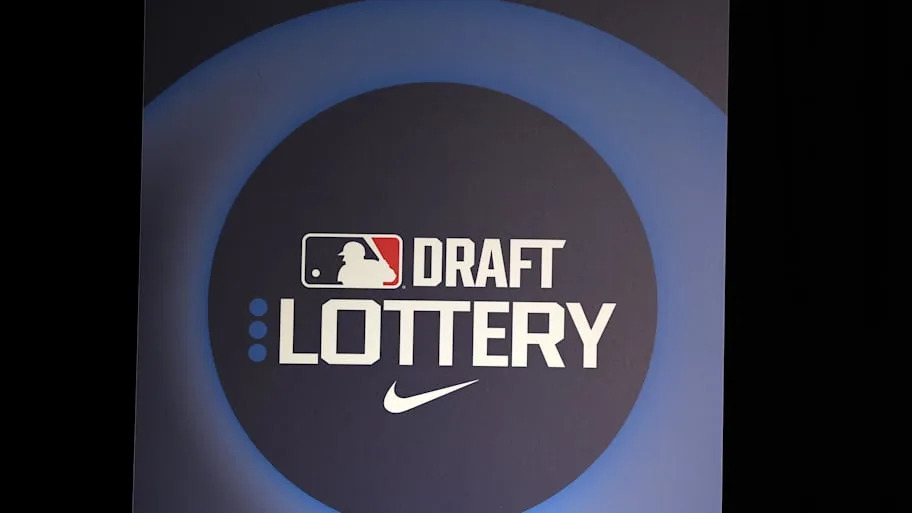 A general view of the set of the MLB Draft Lottery