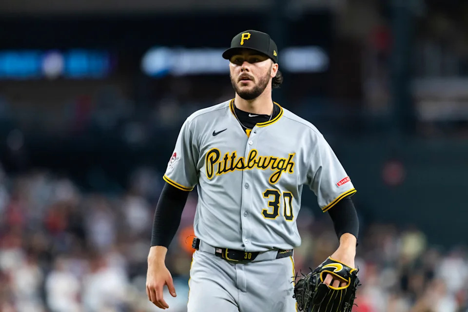 Pittsburgh Pirates pitcher Paul Skenes (30)© Mark J&period; Rebilas-Imagn Images