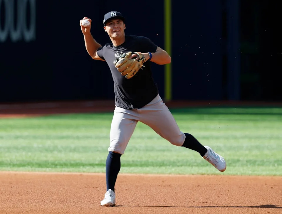 The Yankees will be without shortstop Anthony Volpe to begin 2026 after he underwent shoulder surgery, casting some uncertainty over the position after he endured a disappointing 2025 season. JASON SZENES/ NY POST