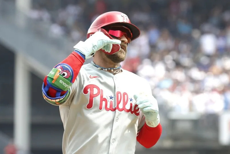 Philadelphia Phillies slugger Bryce Harper will make his World Baseball Classic debut this spring. File Photo by John Angelillo/UPI