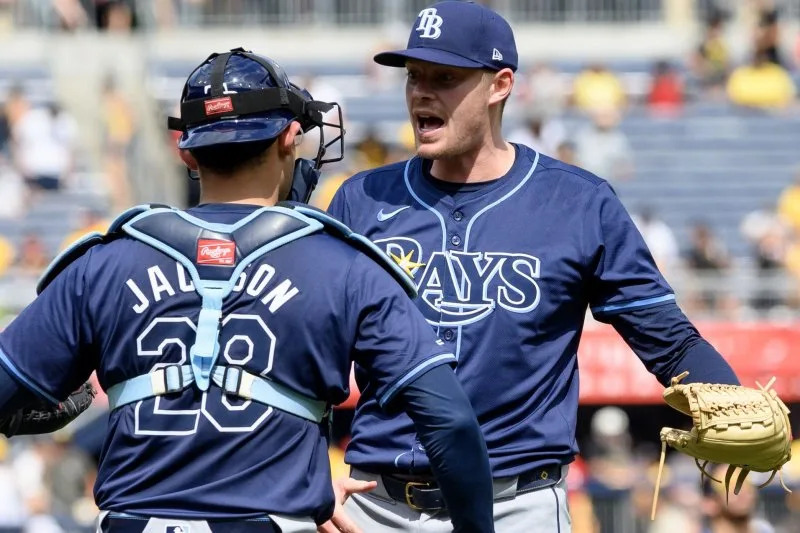 Relief pitcher Pete Fairbanks (R) owns a career 3.19 ERA. File Photo by Archie Carpenter/UPI